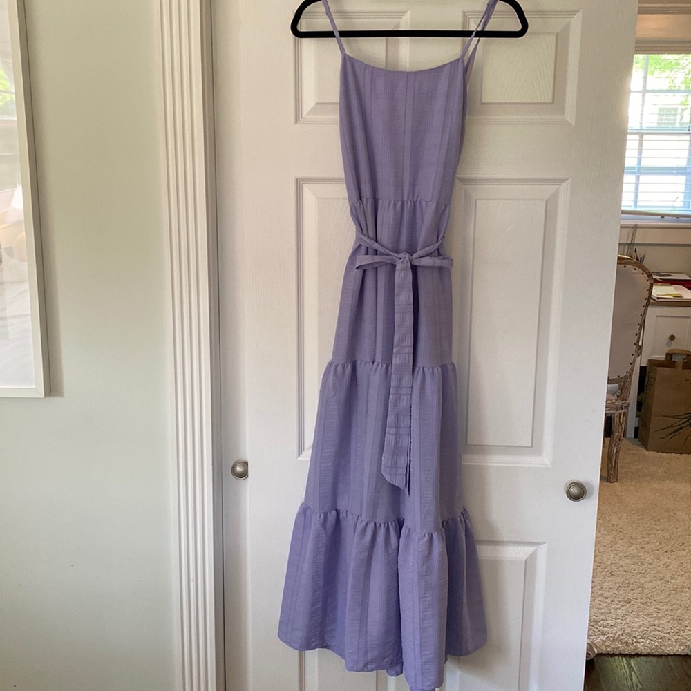 Lulus violet maxi dress, sz m